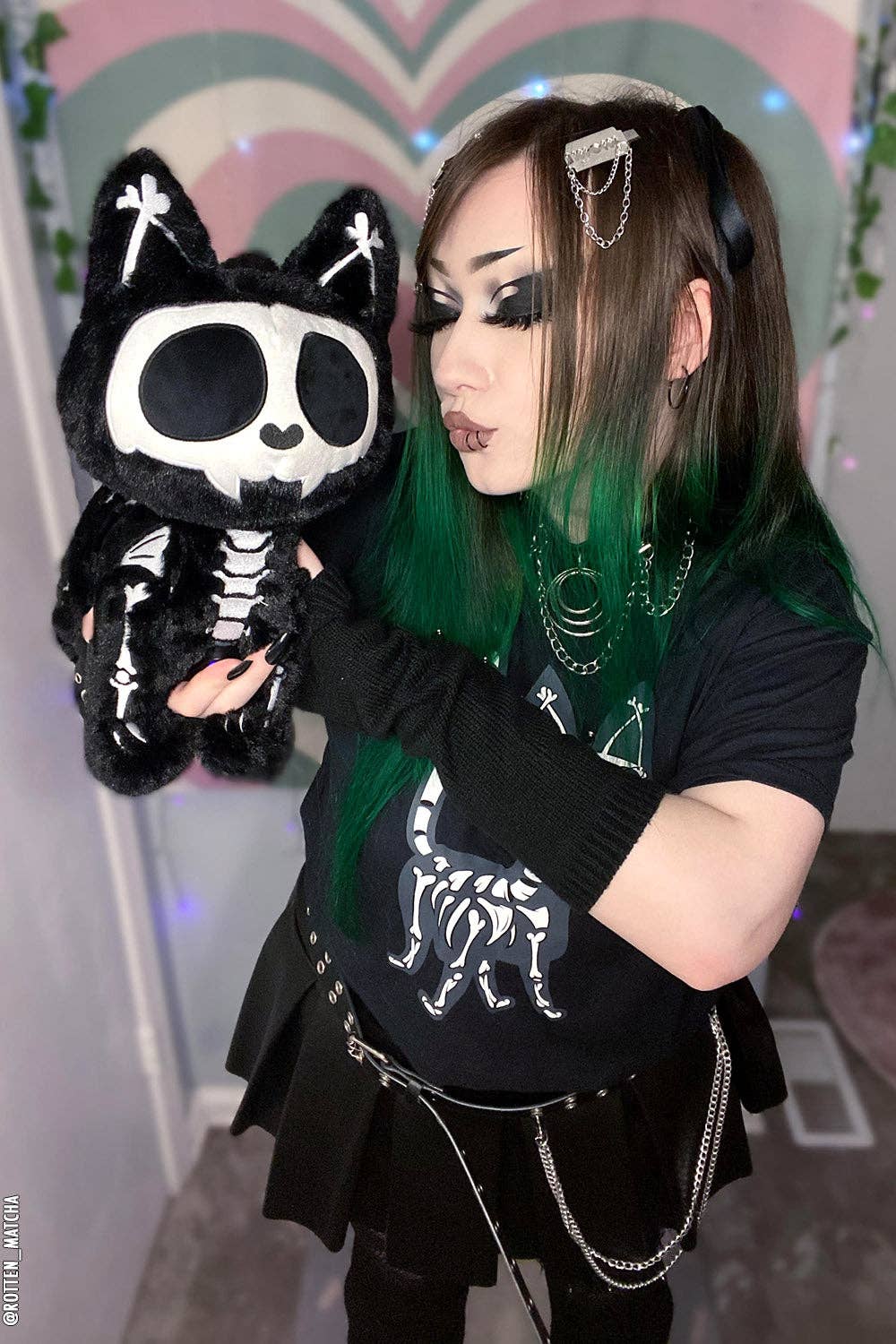 Skelekitty Skeleton Cat Plush