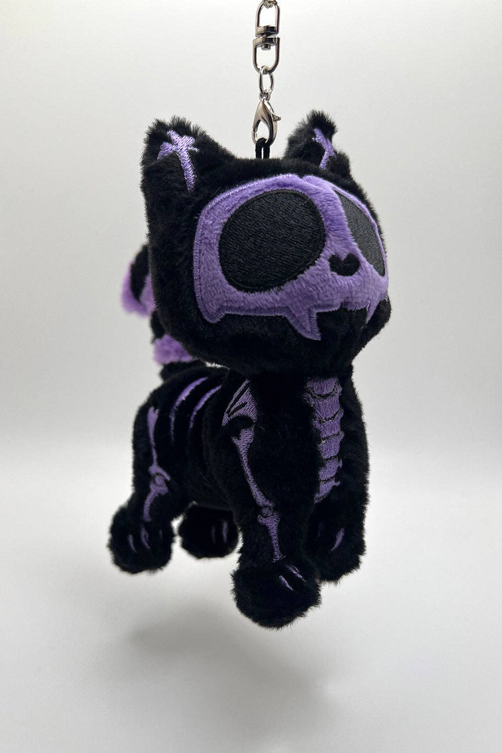 Ultraviolet Skelekitty Plush Keychain