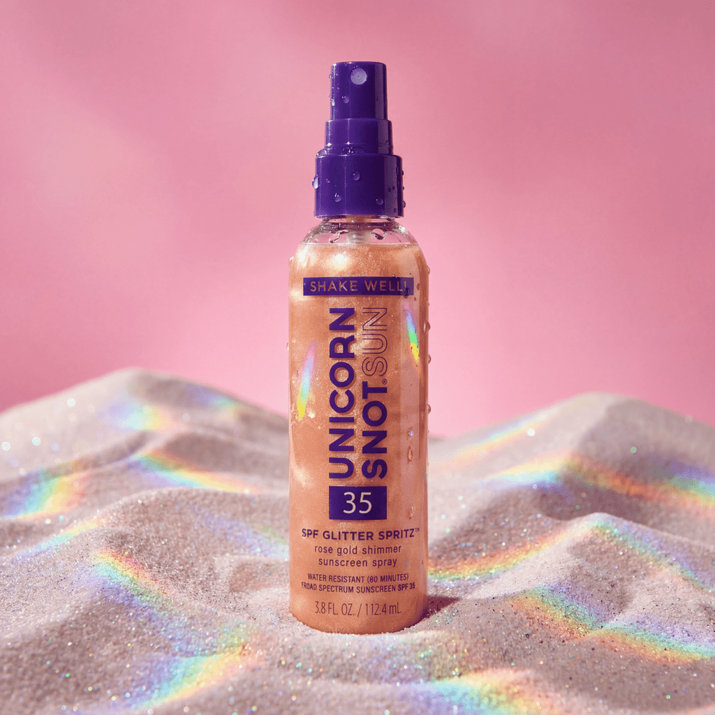 Rose Gold Glitter Sunscreen Spray SPF 35