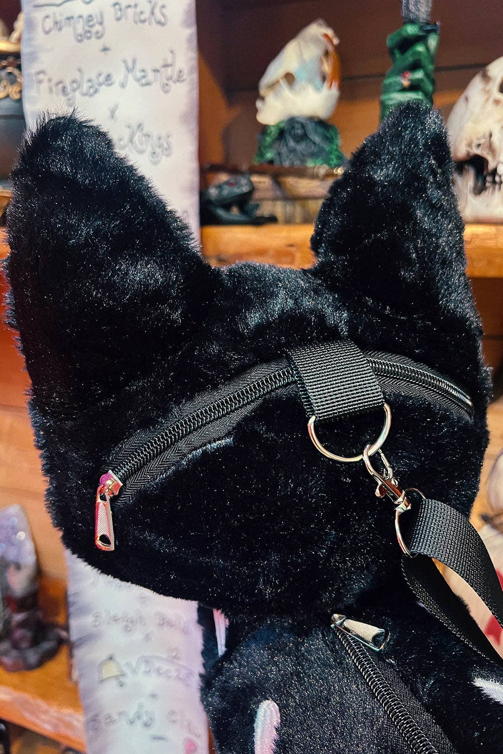 Skelekitty Skeleton Cat Plush Purse