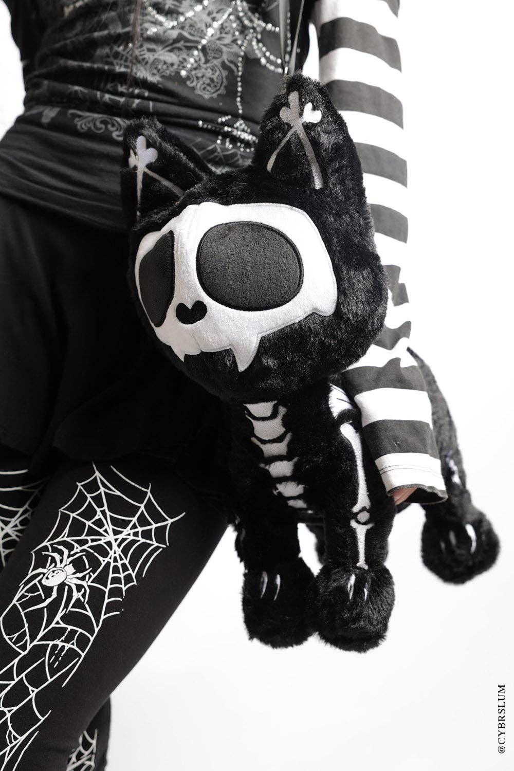 Skelekitty Skeleton Cat Plush Purse