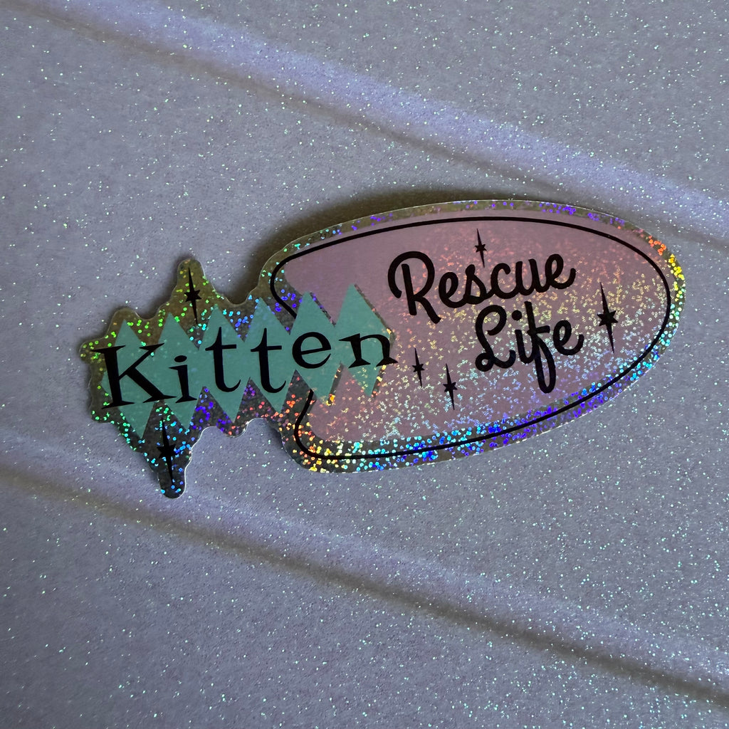 Kitten Rescue Life Logo Sticker