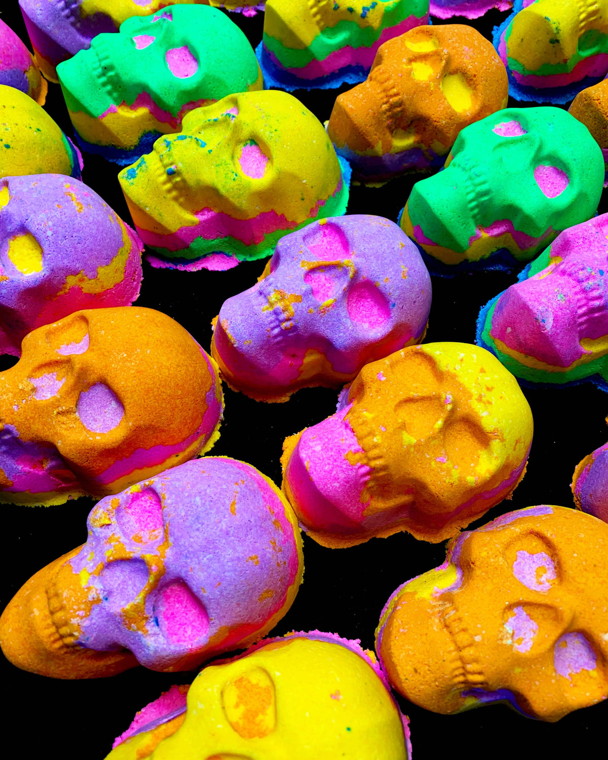 Rainbow Skull Crystal Infused Bath Bomb