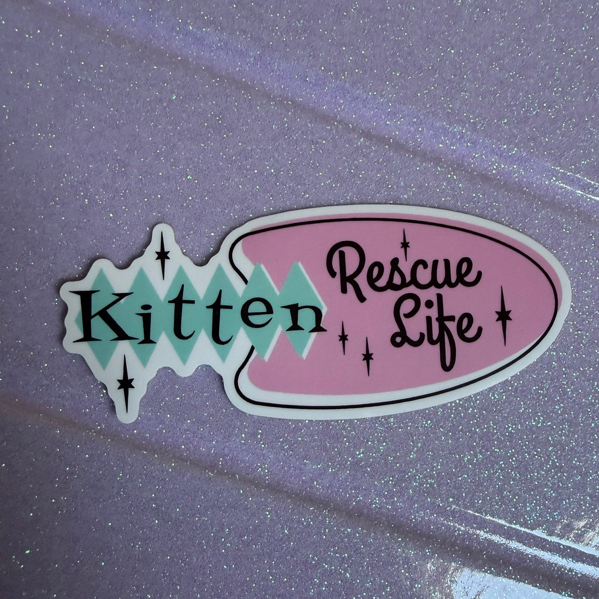 Kitten Rescue Life Logo Sticker