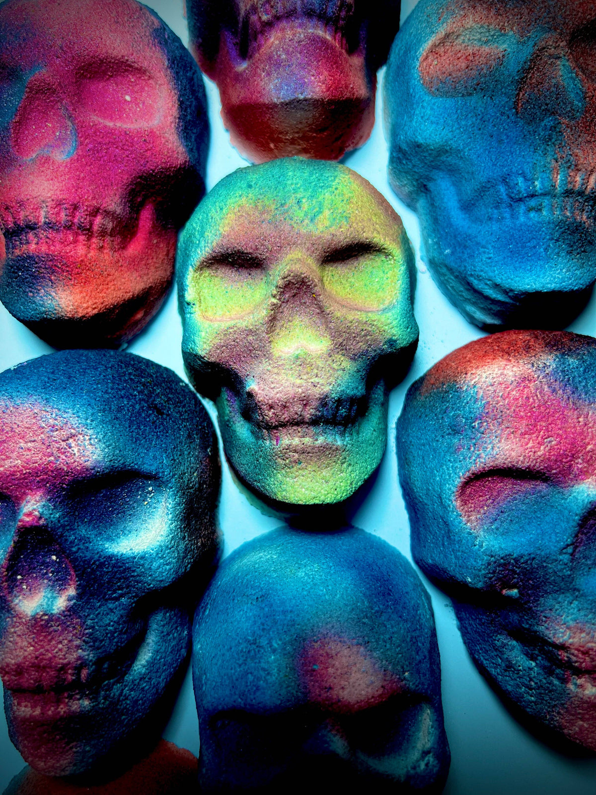 Rainbow Skull Crystal Infused Bath Bomb