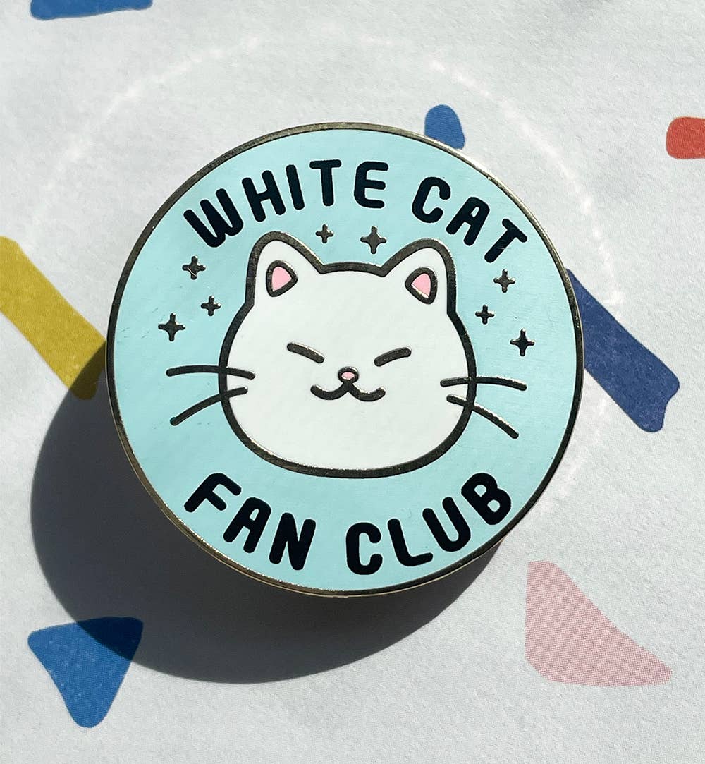 Cat Fan Club Enamel Pin: Choose Your Cat