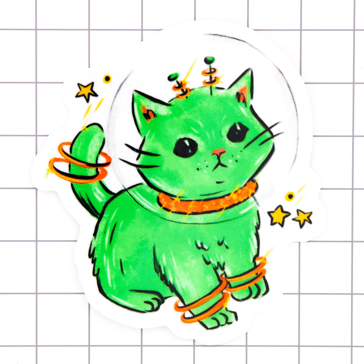 Green Space Kitty Sticker