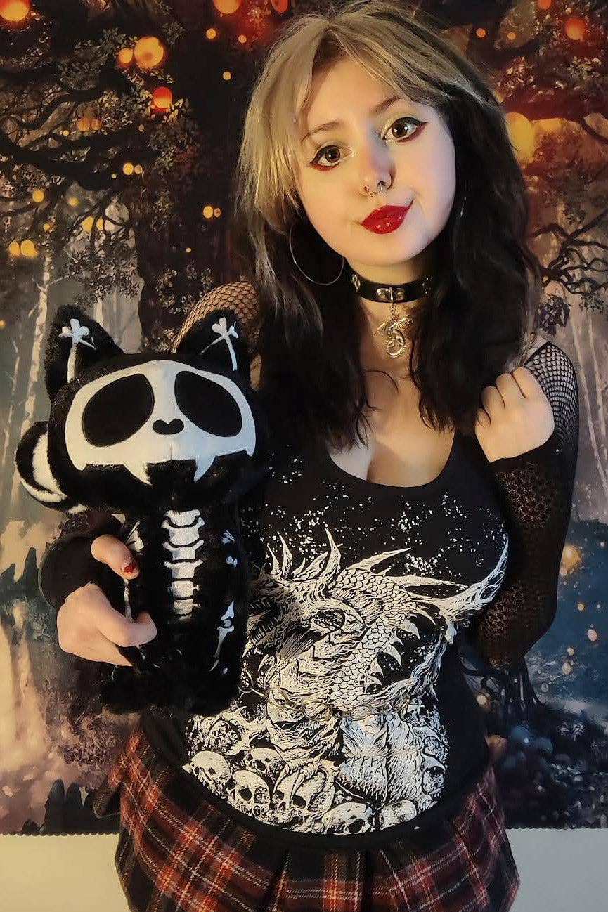 Skelekitty Skeleton Cat Plush