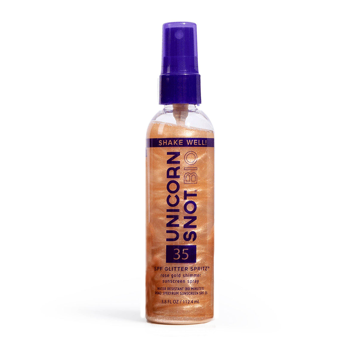 Rose Gold Glitter Sunscreen Spray SPF 35