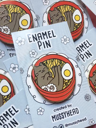 Ramen Cat Hard Enamel Pin