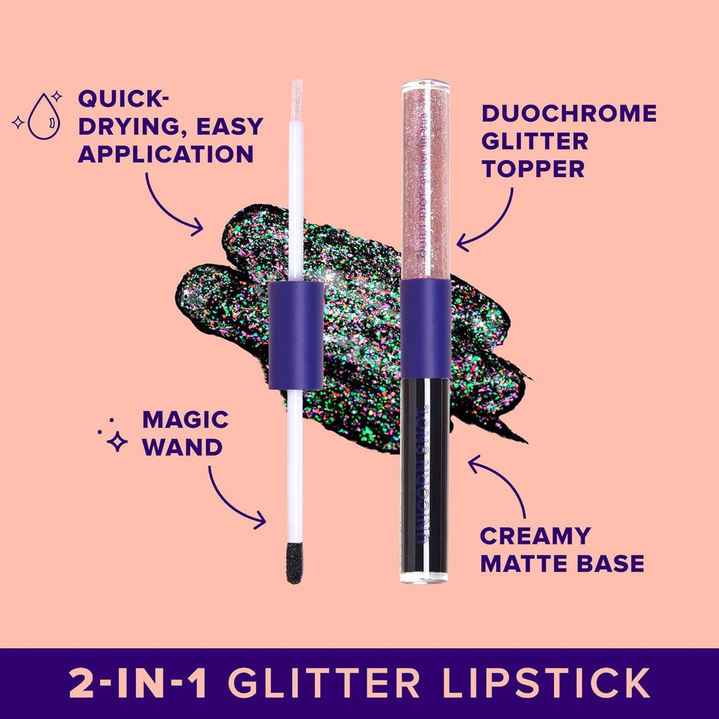 Quiet Riot Glitter Lip Duo - Black-Chasm