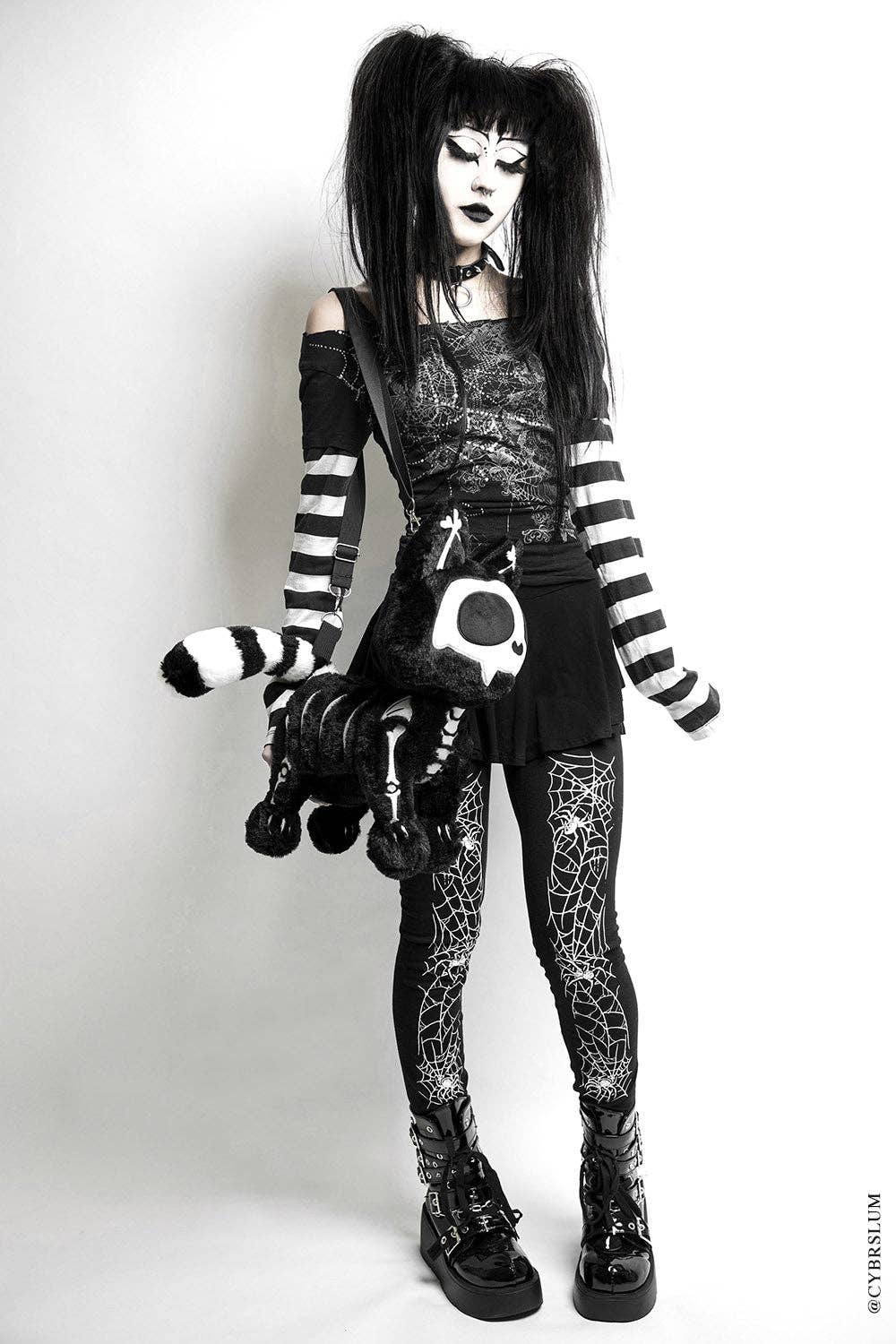 Skelekitty Skeleton Cat Plush Purse