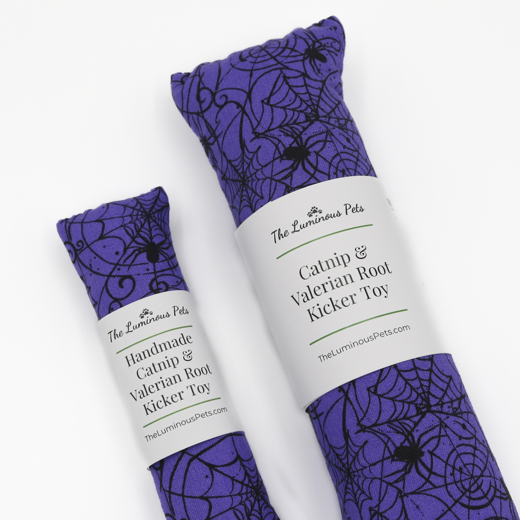 Purple Spiderweb Catnip & Valerian Root Toy