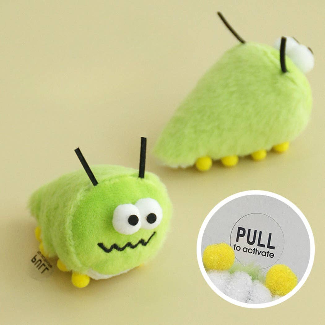 Plush Caterpillar Cat Toy