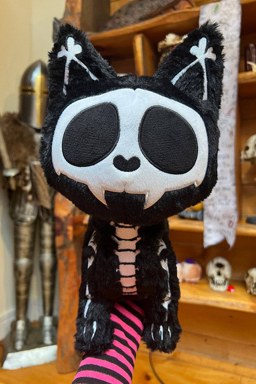 Skelekitty Skeleton Cat Plush