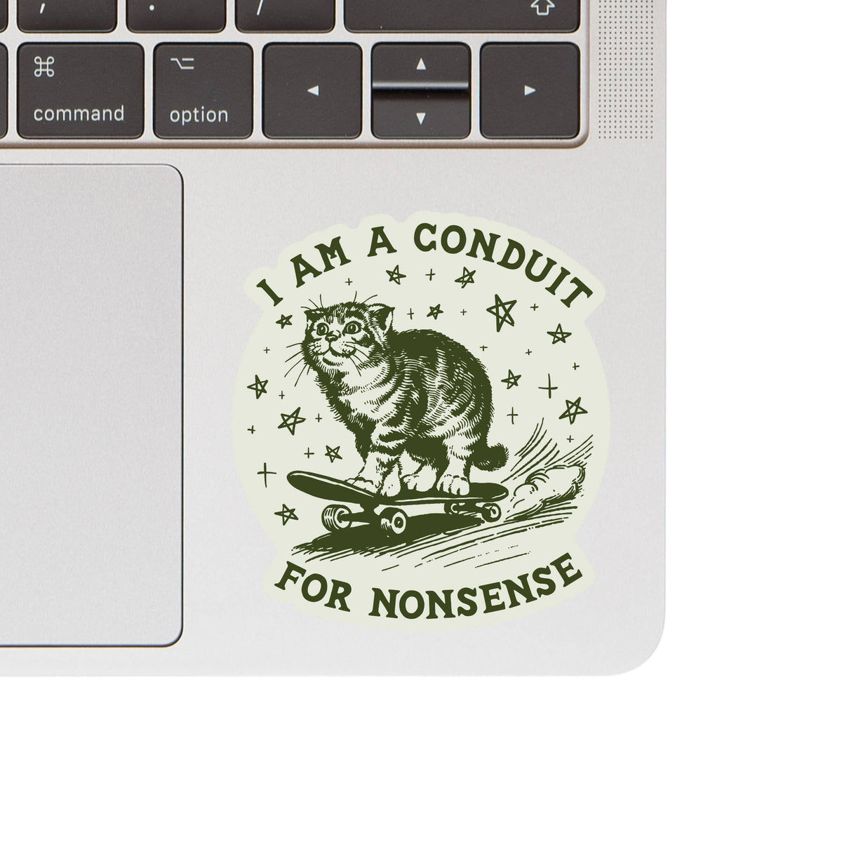 Conduit for Nonsense Cat Sticker
