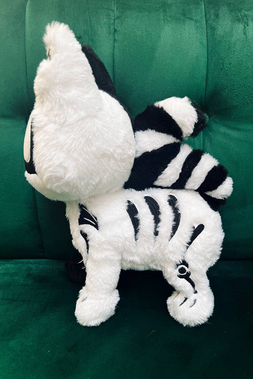 Splitzokitty Black & White Skeleton Cat Plush