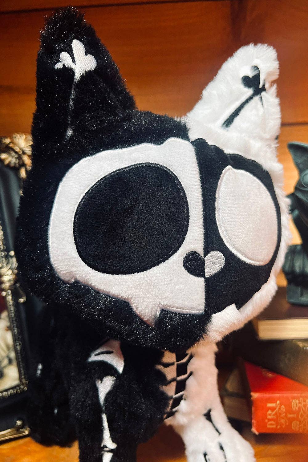 Splitzokitty Black & White Skeleton Cat Plush