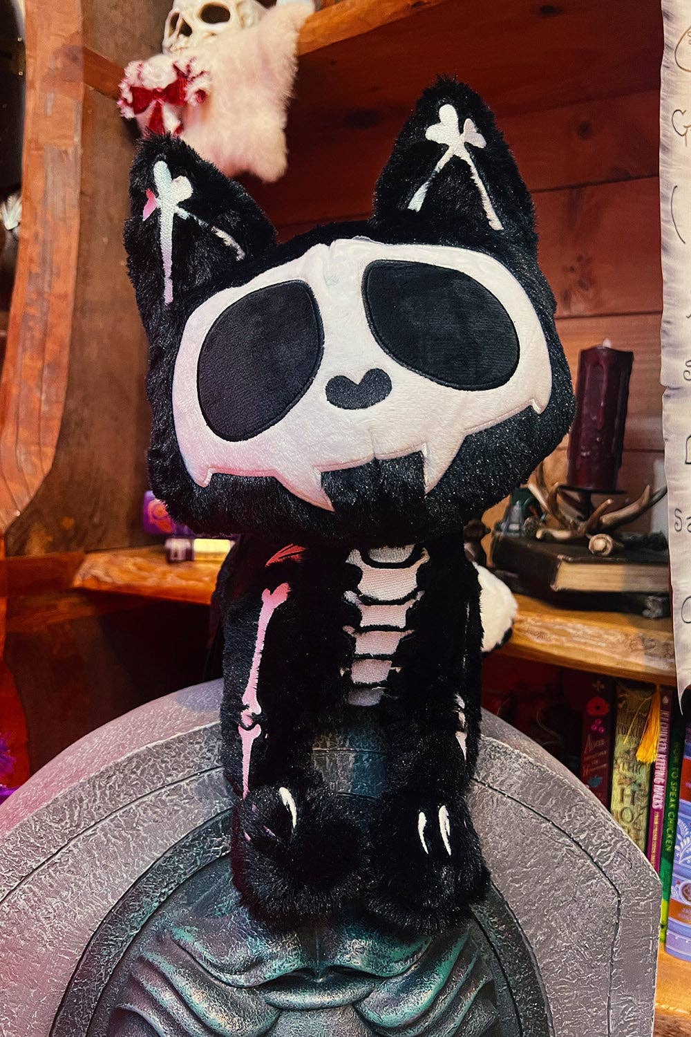 Skelekitty Skeleton Cat Plush Purse