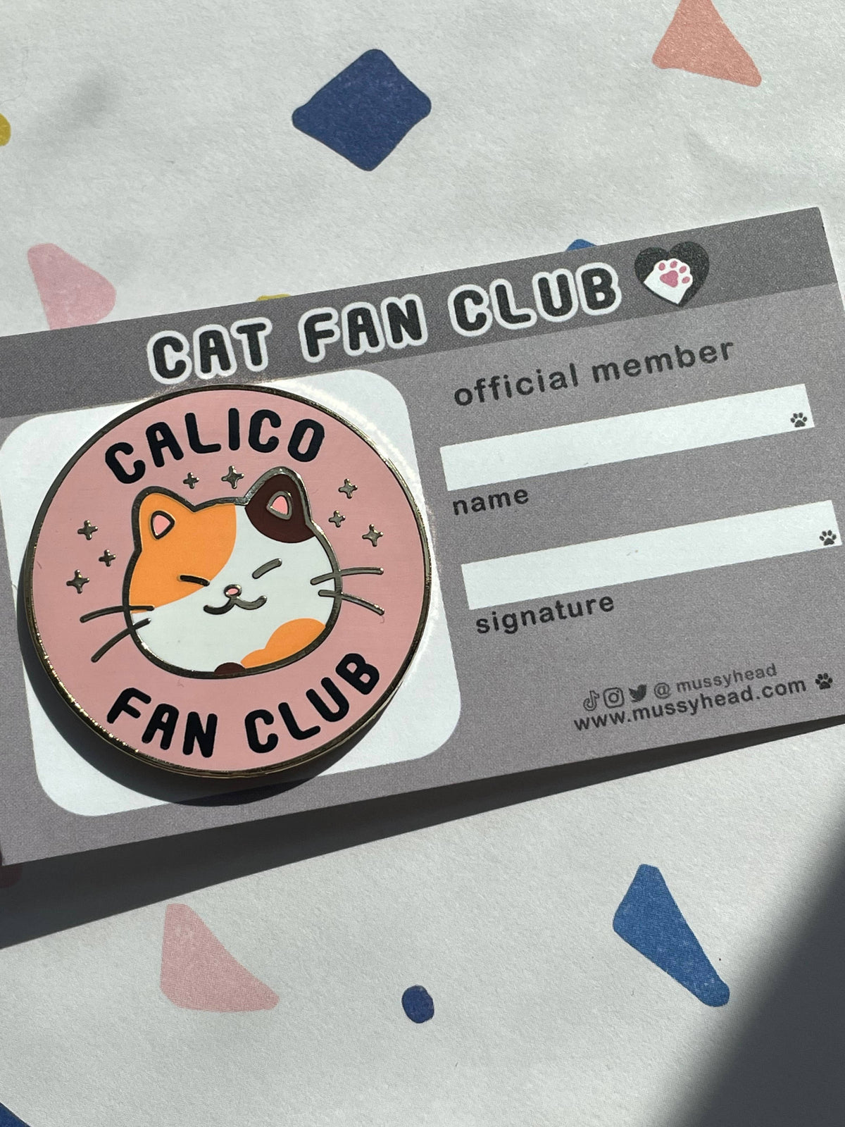 Cat Fan Club Enamel Pin: Choose Your Cat