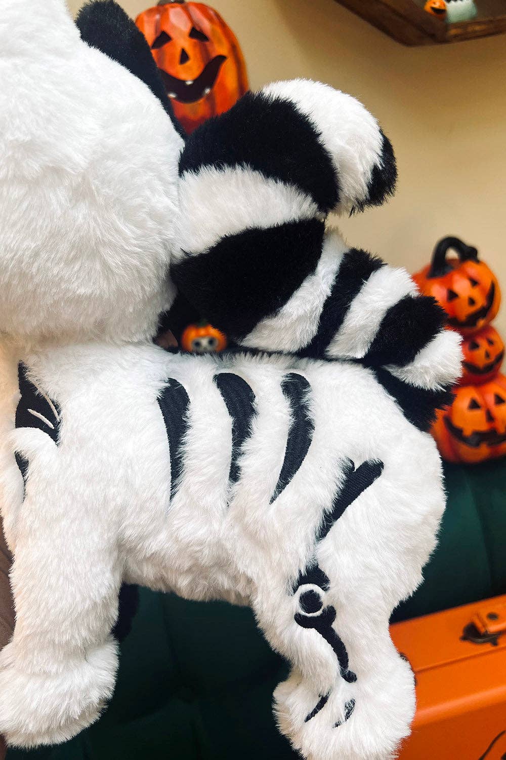 Splitzokitty Black & White Skeleton Cat Plush