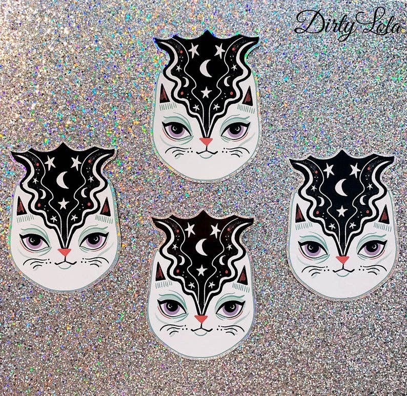 The Bride Kitty Glitter Sticker