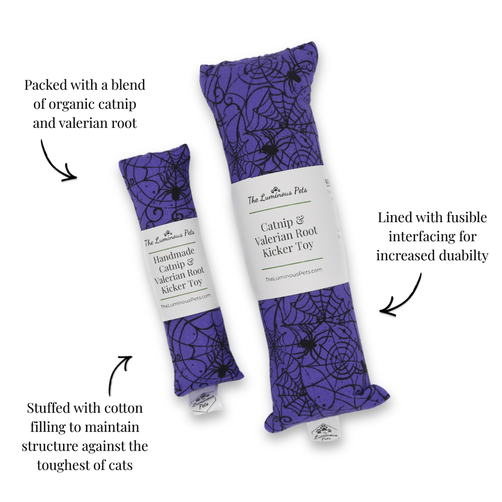 Purple Spiderweb Catnip & Valerian Root Toy