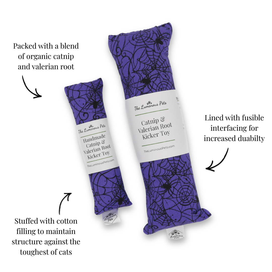 Purple Spiderweb Catnip & Valerian Root Toy