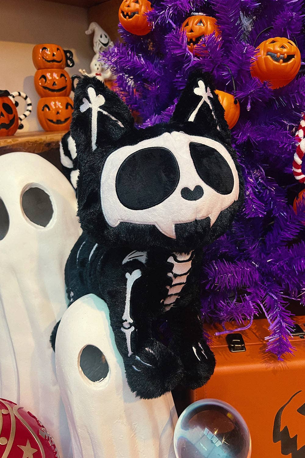 Skelekitty Skeleton Cat Plush Purse
