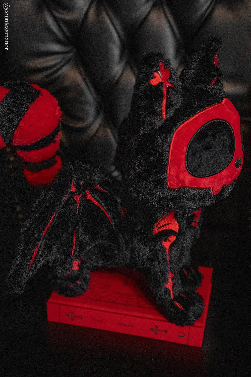 Skelekitty Vampire Bat Cat Plush