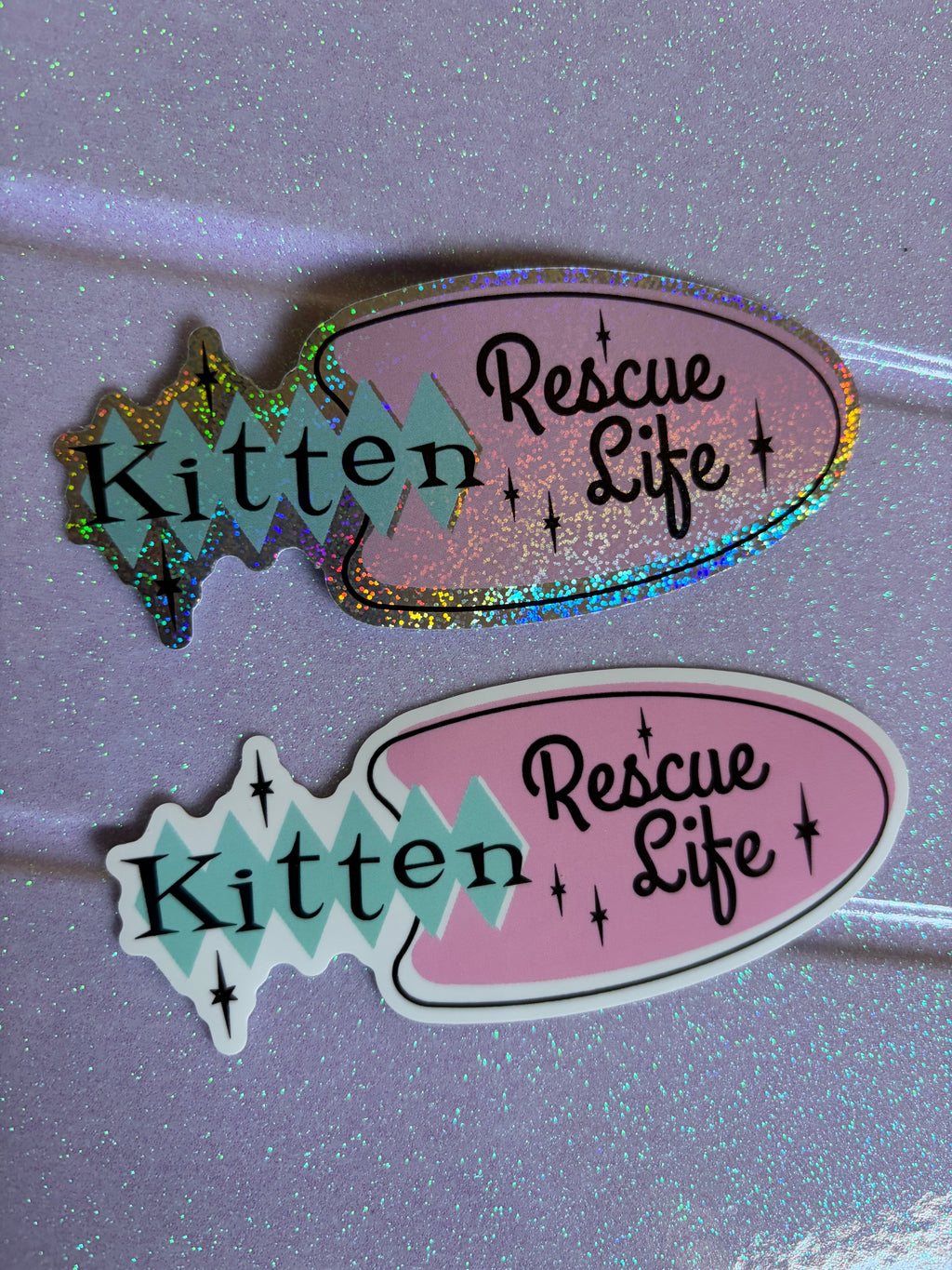 Kitten Rescue Life Logo Sticker