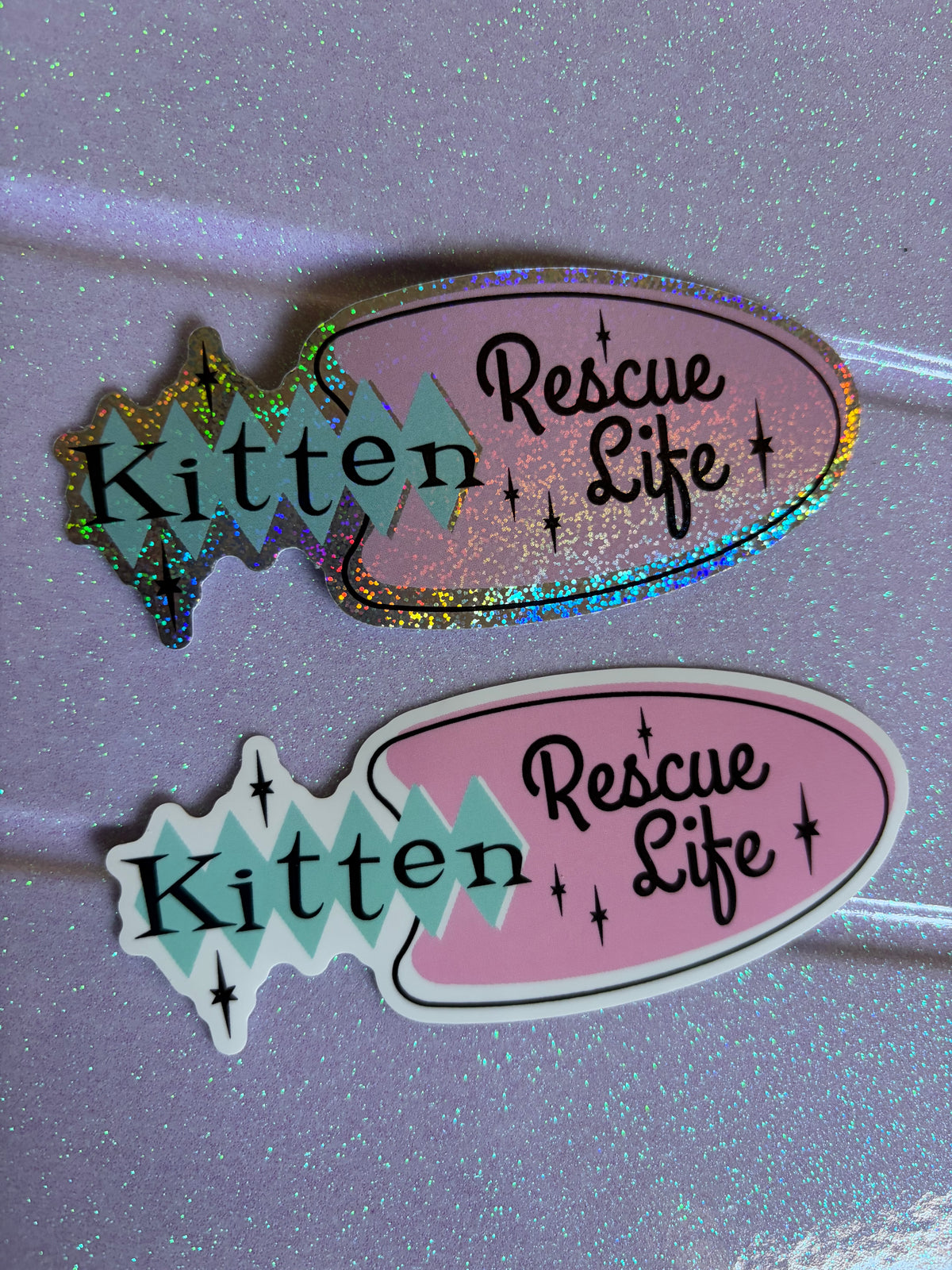 Kitten Rescue Life Logo Sticker