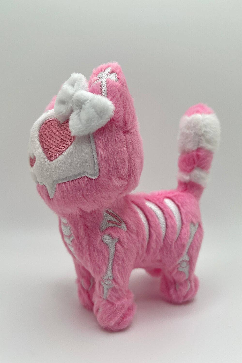 Smitten Kitten Skeleton Cat Plush Keychain