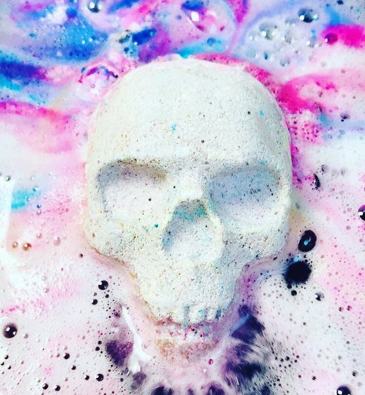 Rainbow Skull Crystal Infused Bath Bomb