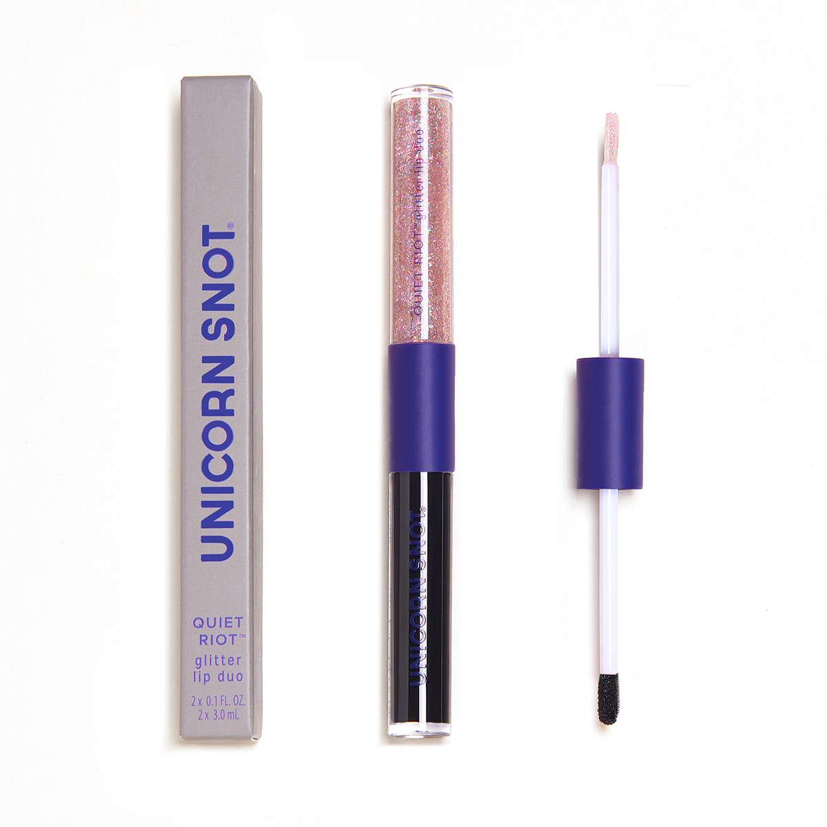 Quiet Riot Glitter Lip Duo - Black-Chasm