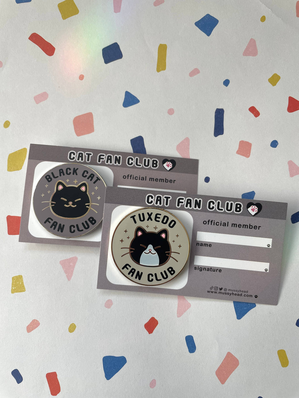 Cat Fan Club Enamel Pin: Choose Your Cat