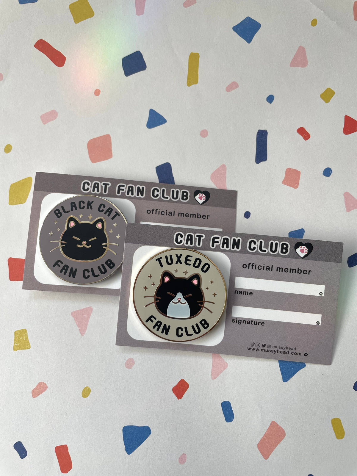 Cat Fan Club Enamel Pin: Choose Your Cat