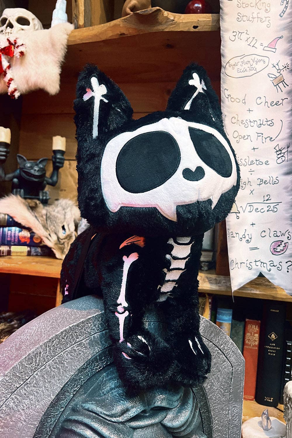 Skelekitty Skeleton Cat Plush Purse