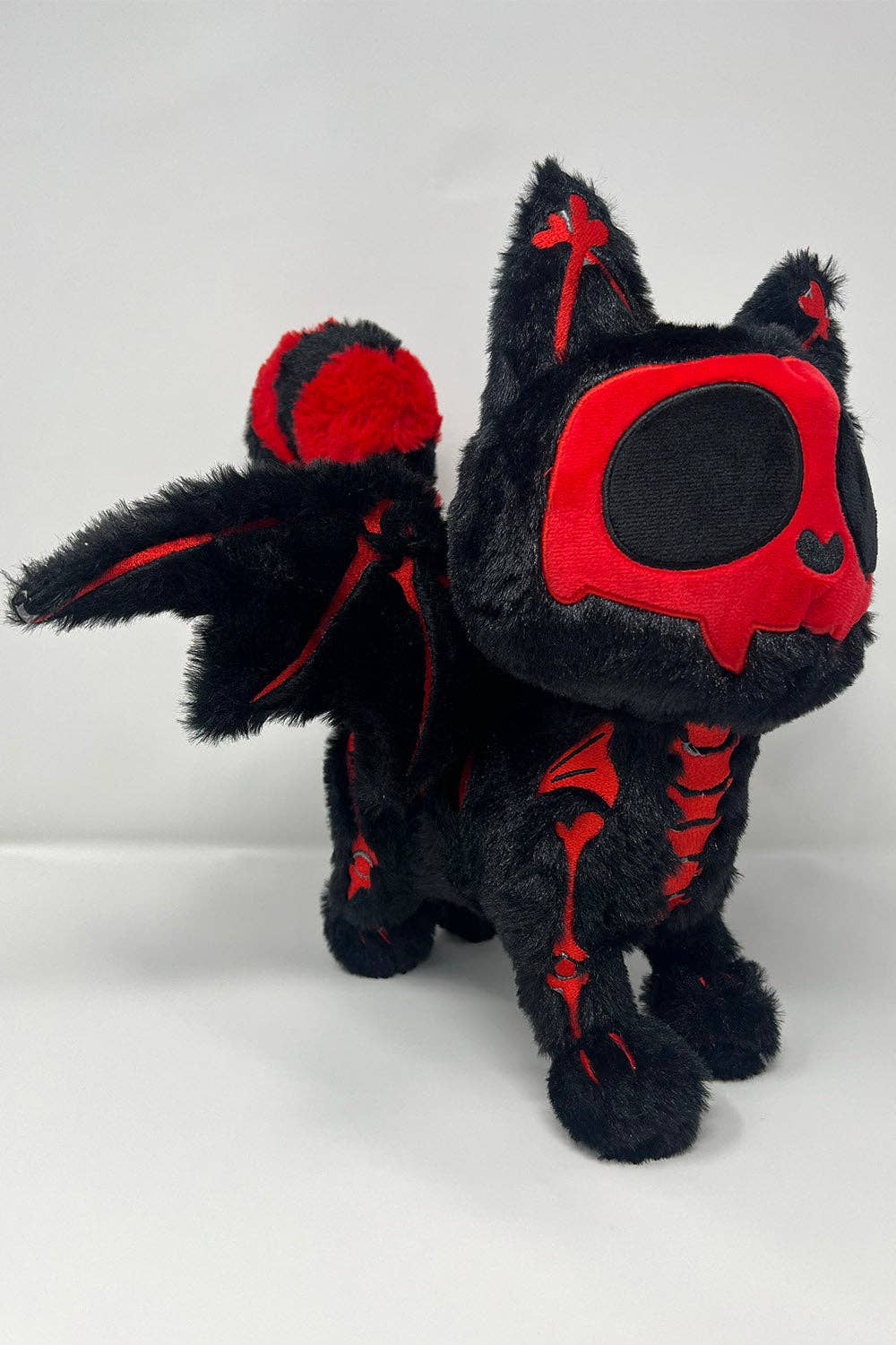 Skelekitty Vampire Bat Cat Plush