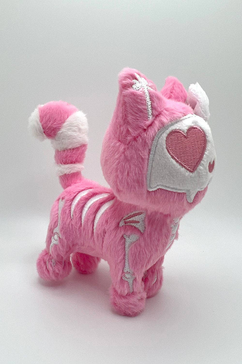 Smitten Kitten Skeleton Cat Plush Keychain
