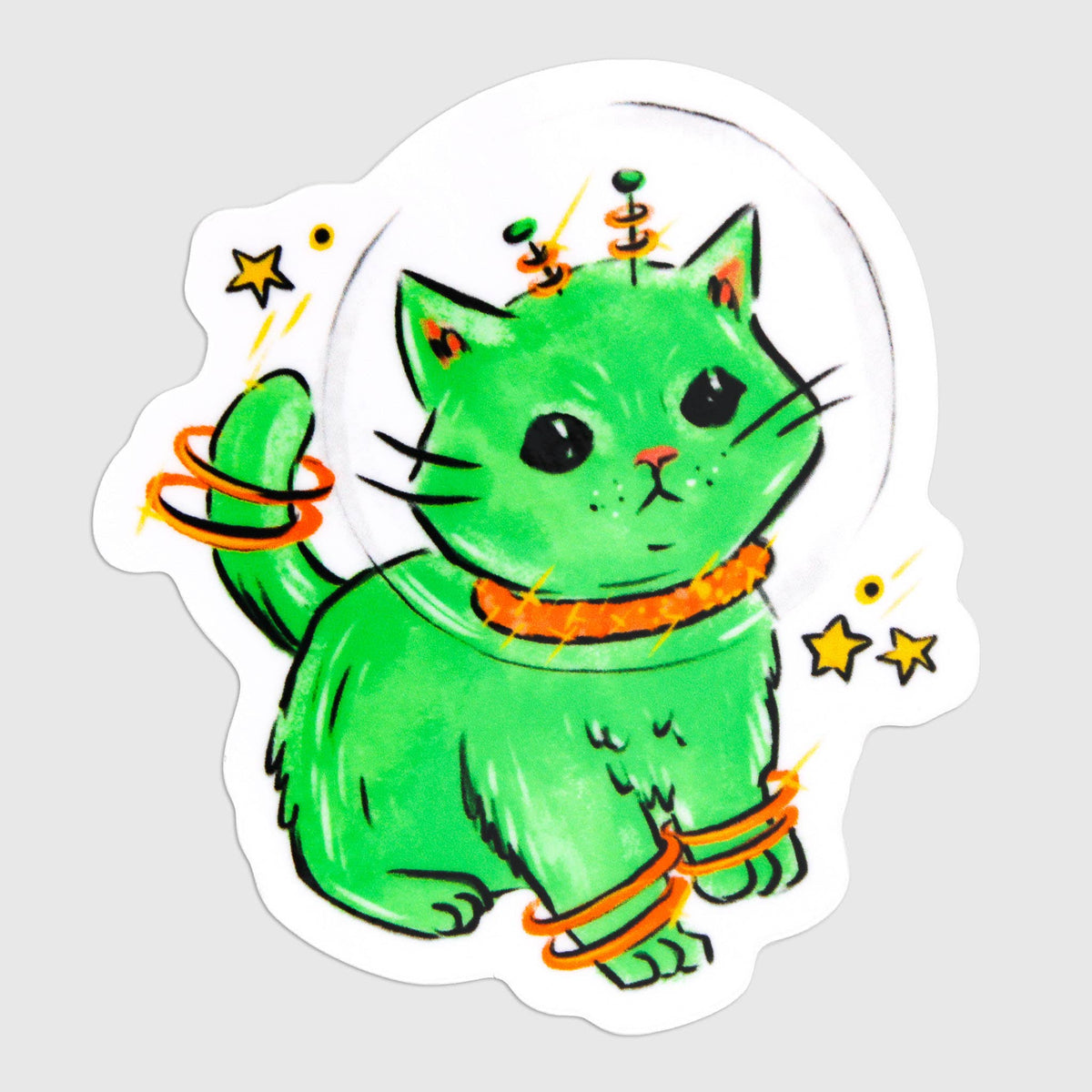 Green Space Kitty Sticker