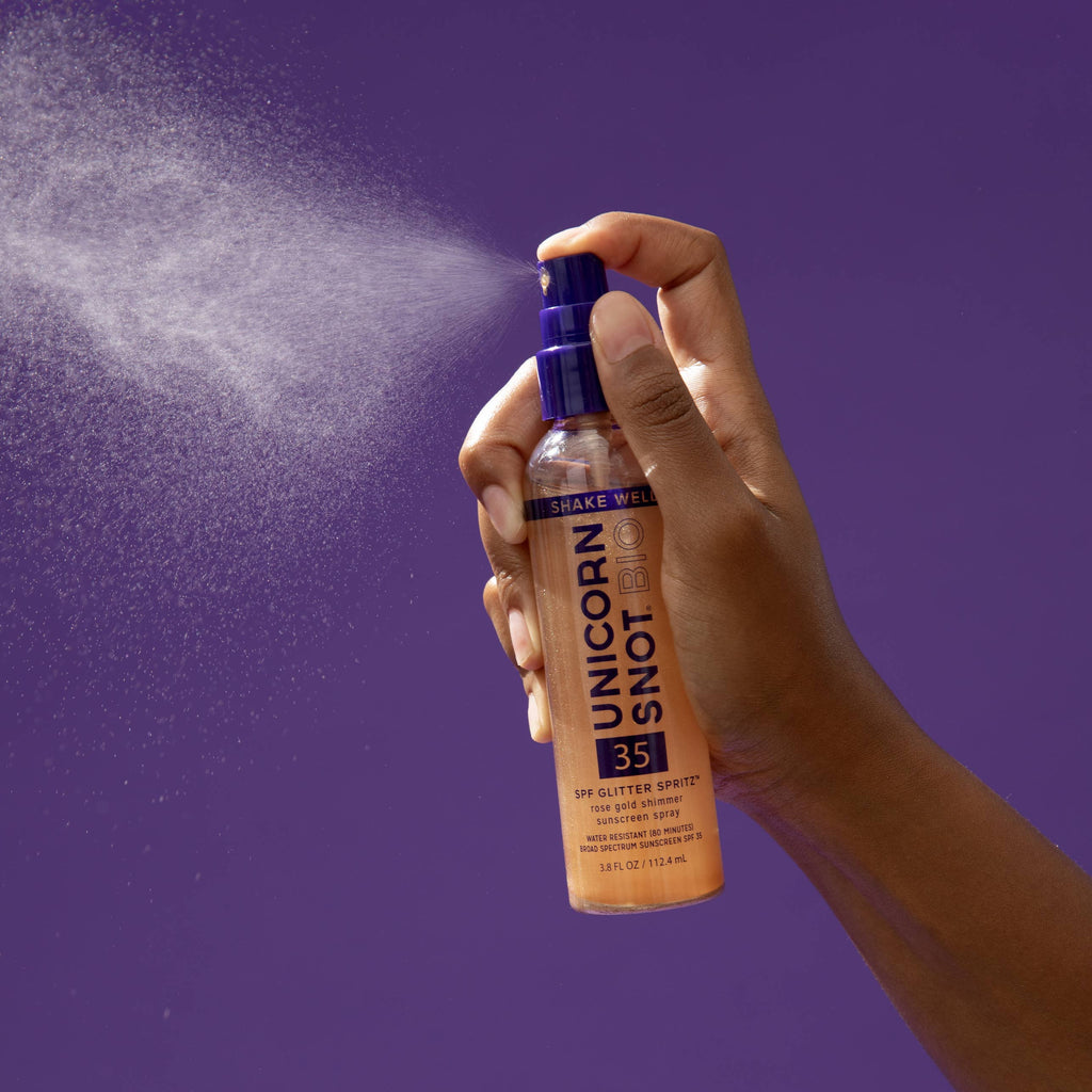 Rose Gold Glitter Sunscreen Spray SPF 35
