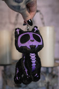 Ultraviolet Skelekitty Plush Keychain