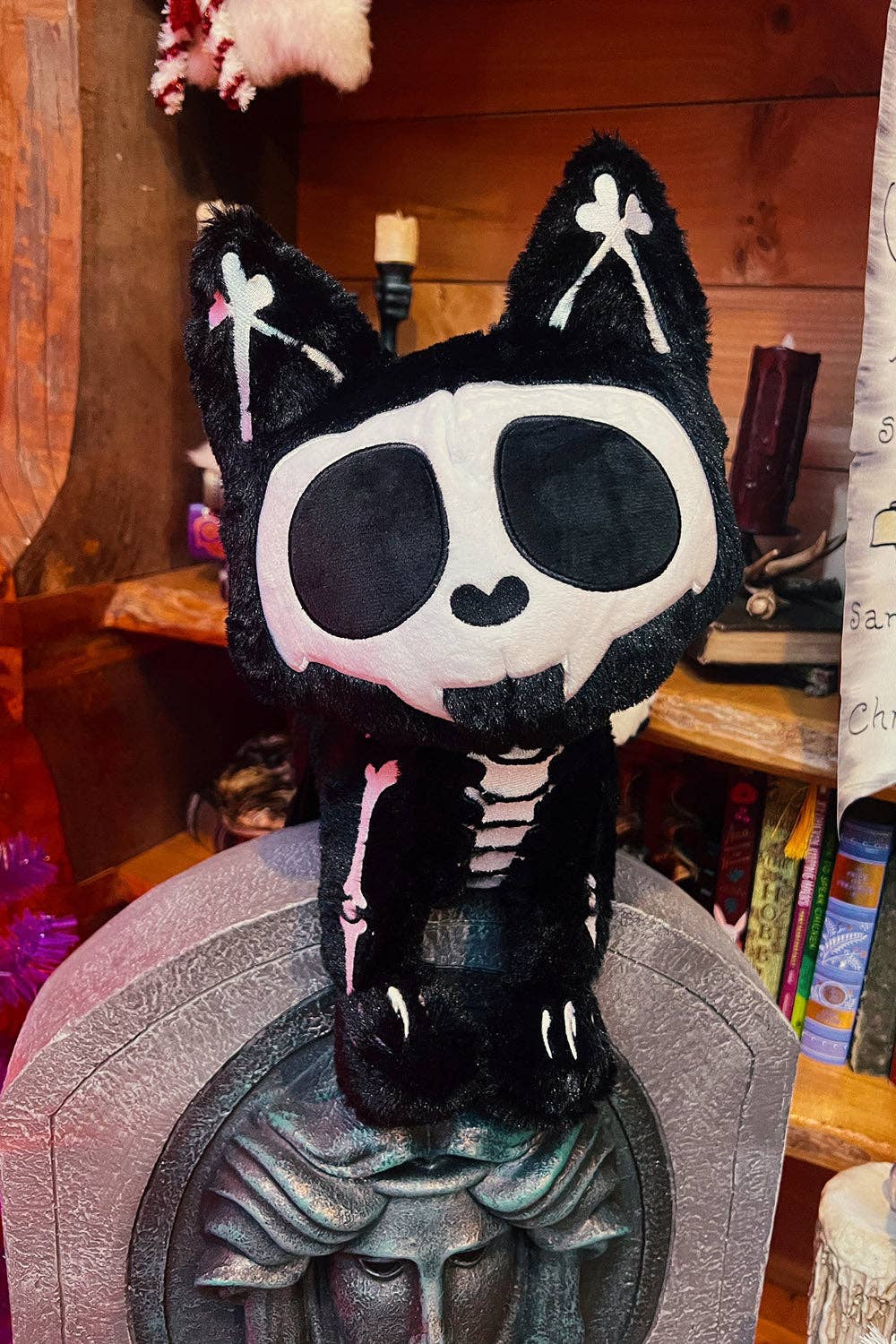 Skelekitty Skeleton Cat Plush Purse