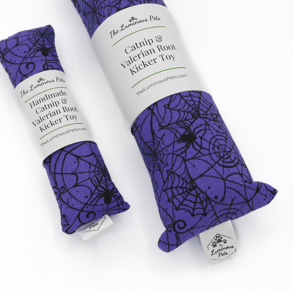 Purple Spiderweb Catnip & Valerian Root Toy