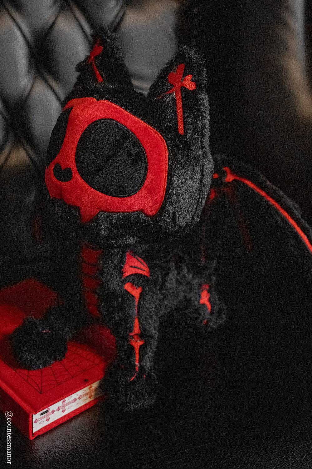 Skelekitty Vampire Bat Cat Plush