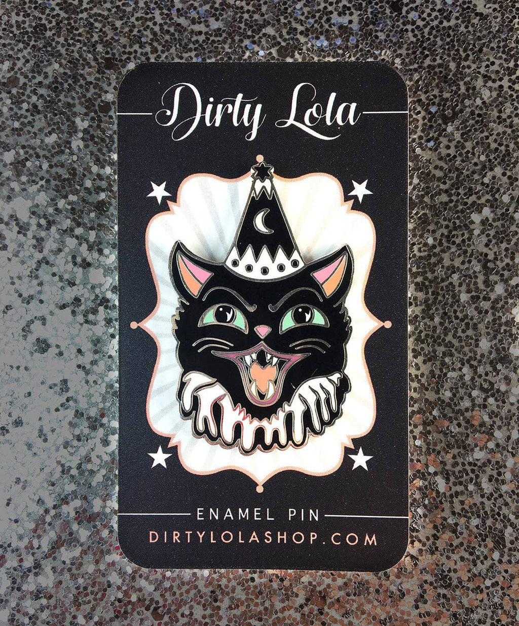 Moonlight Mischief Cat Enamel Pin