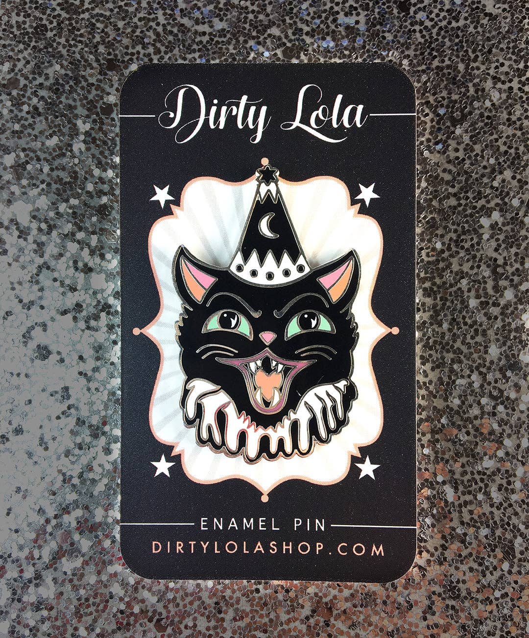 Moonlight Mischief Cat Enamel Pin