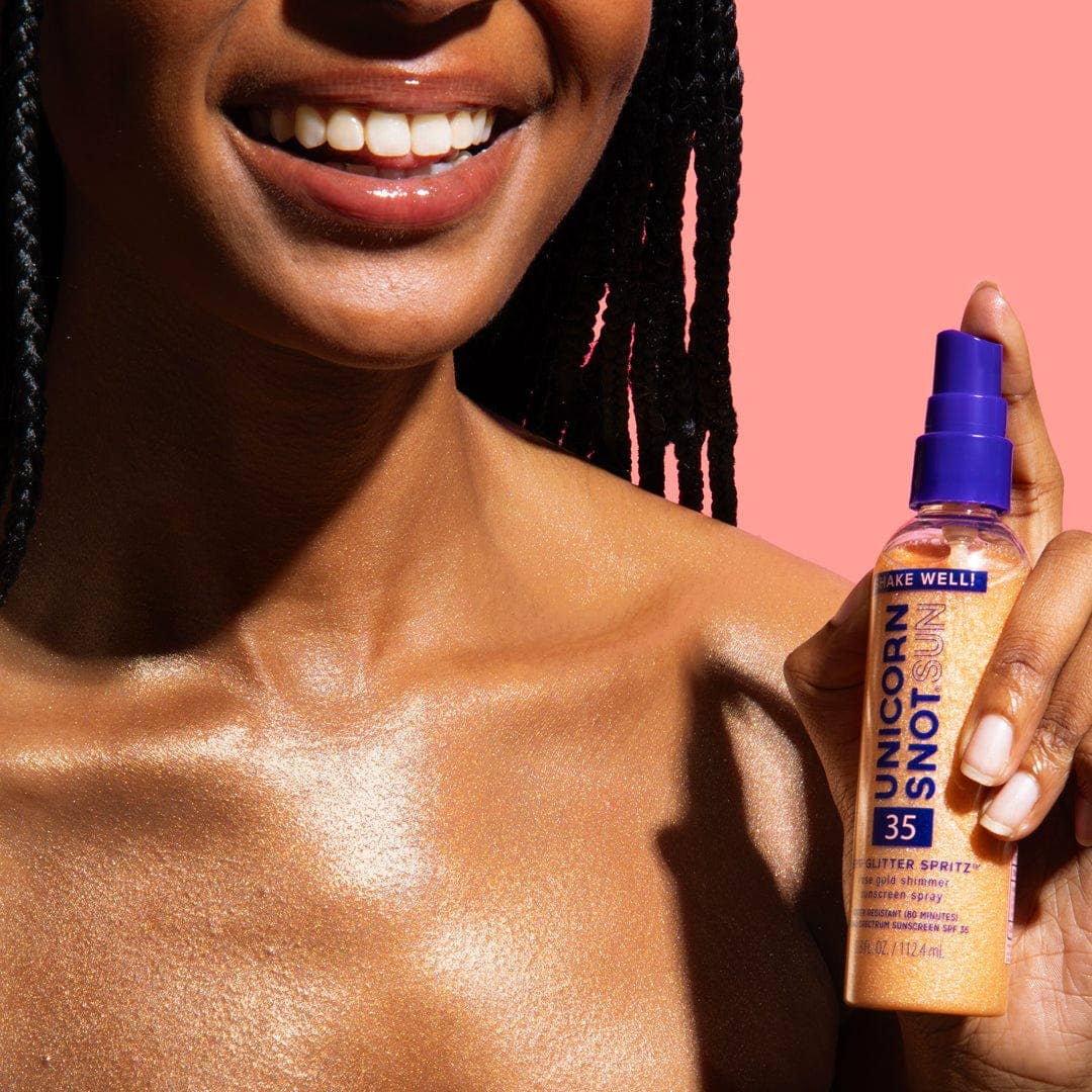 Rose Gold Glitter Sunscreen Spray SPF 35
