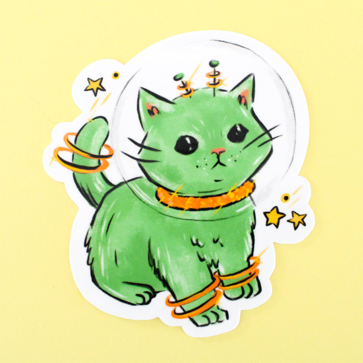 Green Space Kitty Sticker